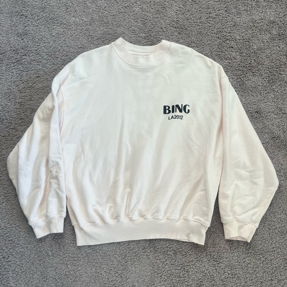 ANINE BING Jaci Sweatshirt Bing LA in Washed Pink - Picture 2 of 8